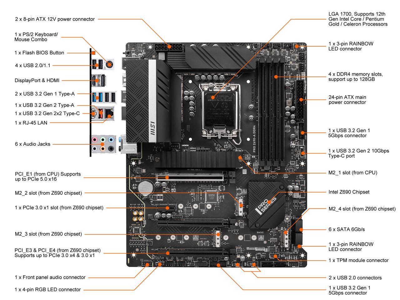 MSI Motherboard PRO Z690-A DDR4 MSI Motherboard PRO Z690-A DDR4